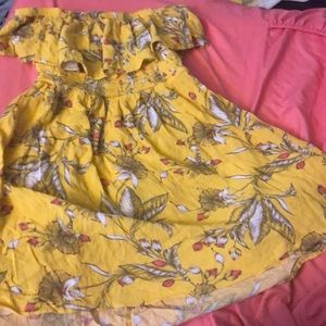 Yellow flower dress from express